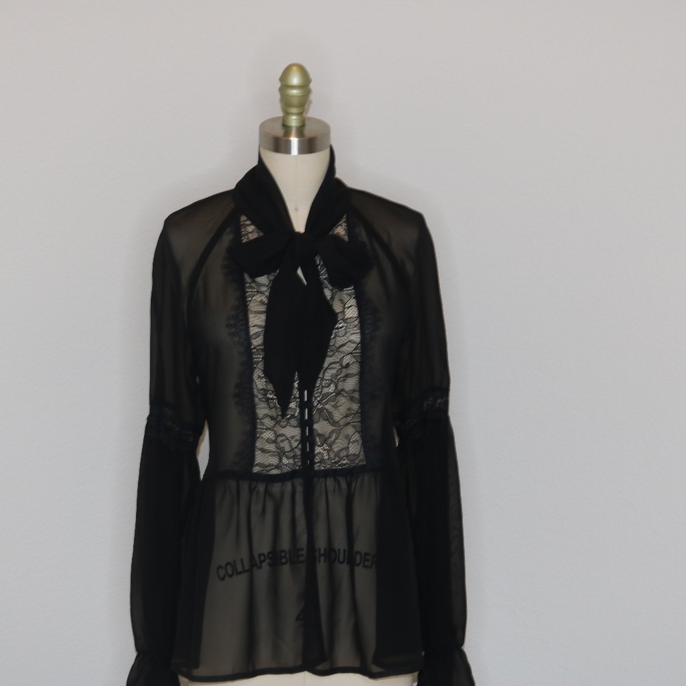 Black Chiffon Blouse